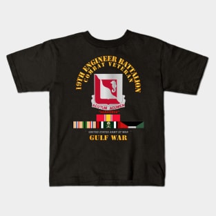 19th Engineer Battalion - Gulf War w SVC Kids T-Shirt